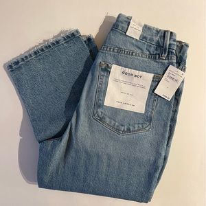 Good American Good Boy Straight Slit Jeans
